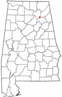 Location of Boaz, Alabama