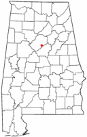 Location of Hoover, Alabama