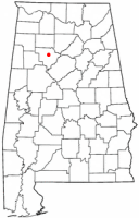 Location of Jasper, Alabama