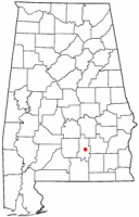 Location of Luverne, Alabama