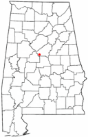 Location of Montevallo, Alabama