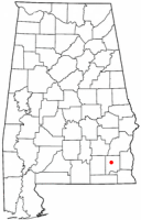 Location of Ozark, Alabama