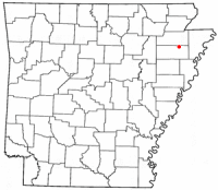 Location of Trumann, Arkansas