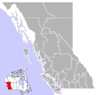 Location of Chemainus in British Columbia