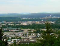 A view of Prince George from the University of Northern BC on Cranbrook Hill