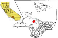 Location of Burbank in California