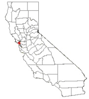 Location of Mill Valley, California