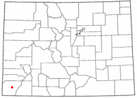 Location of Cortez, Colorado