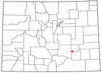 Location of Fowler, Colorado
