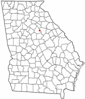 Location of Buckhead, Georgia