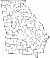 Location of Dacula, Georgia