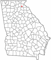 Location of Demorest, Georgia
