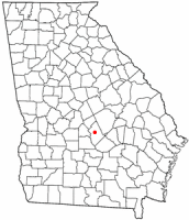 Location of Eastman, Georgia
