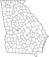 Location of Fort Valley, Georgia