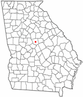 Location of Gray, Georgia