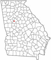 Location of Hampton, Georgia