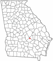 Location of McRae, Georgia