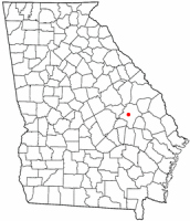 Location of Swainsboro, Georgia