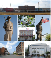 Images from top, left to right: Downtown Waycross, Confederate memorial, alligator in the Okefenokee Swamp, Waycross City Hall, World War I memorial, Downtown Waycross Historic District, Ware County Courthouse