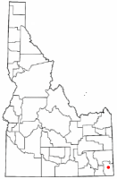 Location of Montpelier, Idaho