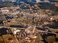 Batesville from the air, looking southwest