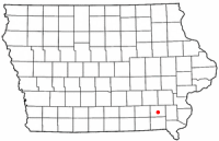 Location of Fairfield, Iowa