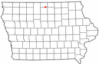 Location of Forest City, Iowa