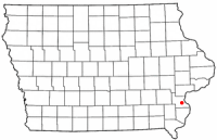 Location of Wapello, Iowa