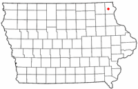 Location of Waukon, Iowa