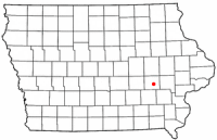 Location of Williamsburg, Iowa