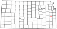 Location of Garnett, Kansas
