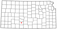 Location of Greensburg, Kansas
