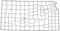 Location of Larned, Kansas
