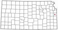 Location of Paola, Kansas