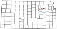 Location of Wamego, Kansas