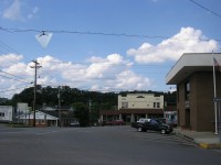 Central Booneville, with the courthouse to the right