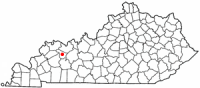 Location of Calhoun, Kentucky