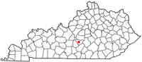 Location of Campbellsville, Kentucky