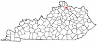 Location of Falmouth, Kentucky
