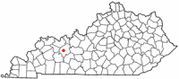 Location of Hartford within Kentucky.