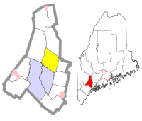 Location of Greene  in Androscoggin County and the state of Maine