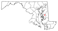 Location of Cordova, Maryland