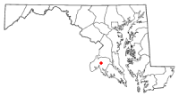 Location of La Plata, Maryland