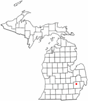 Location of Clarkston, Michigan