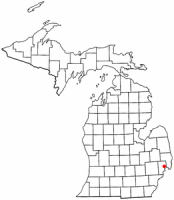 Location of New Haven, Michigan