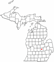 Location of Owosso, Michigan