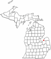 Location of Sebewaing, Michigan