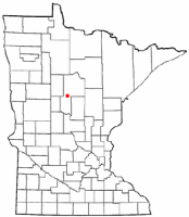 Location of Backus, Minnesota