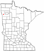 Location of Crookston, Minnesota