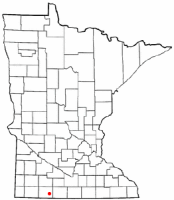 Location of Jackson, Minnesota
